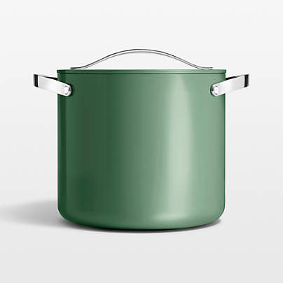 Caraway ® Cookware Plus Sage Ceramic 12-Qt. Stock Pot with Lid
