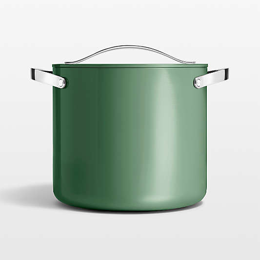 Caraway ® Cookware Plus Sage Ceramic 12-Qt. Stock Pot with Lid