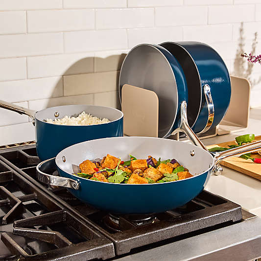 Caraway ® Cookware Plus Navy Ceramic Non-Stick 12" Stir Fry Pan