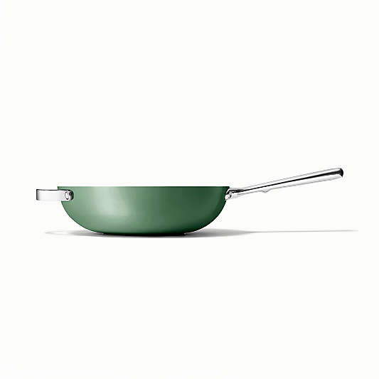 Caraway ® Cookware Plus Sage Ceramic Non-Stick 12" Stir Fry Pan