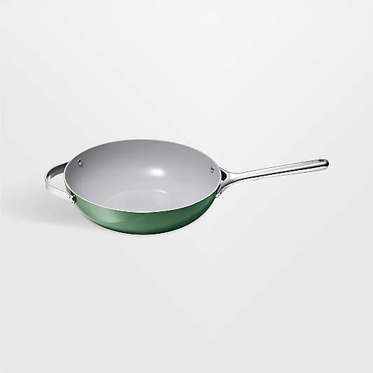 Caraway ® Cookware Plus Sage Ceramic Non-Stick 12" Stir Fry Pan