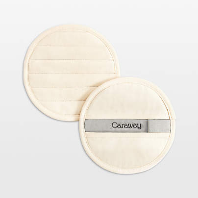 Caraway ® Organic Cotton Cream Pot Holder, Set of 2
