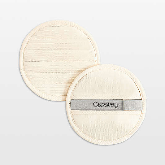 Caraway Organic Cotton Cream Pot Holder, Set of 2