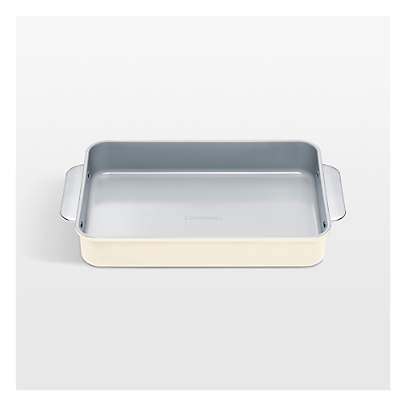 Caraway ® Cream Ceramic Non-Stick Rectangle Pan with Handles