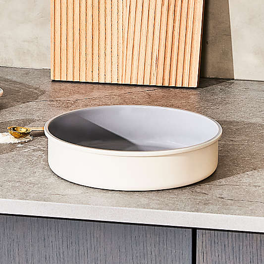 Caraway ® Cream Ceramic Non-Stick Round Baking Pan