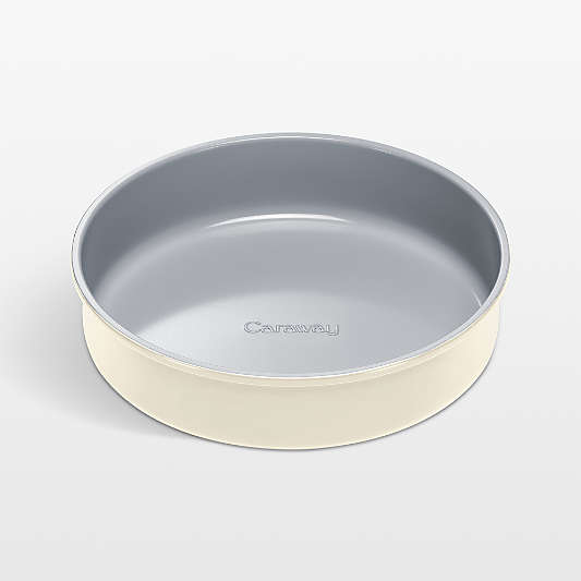 Caraway ® Cream Ceramic Non-Stick Round Baking Pan