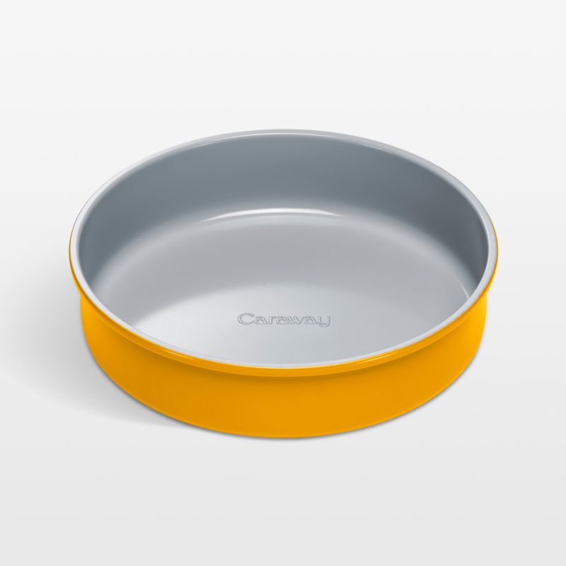 Caraway Marigold Non-Stick Ceramic Round Pan | Crate & Barrel