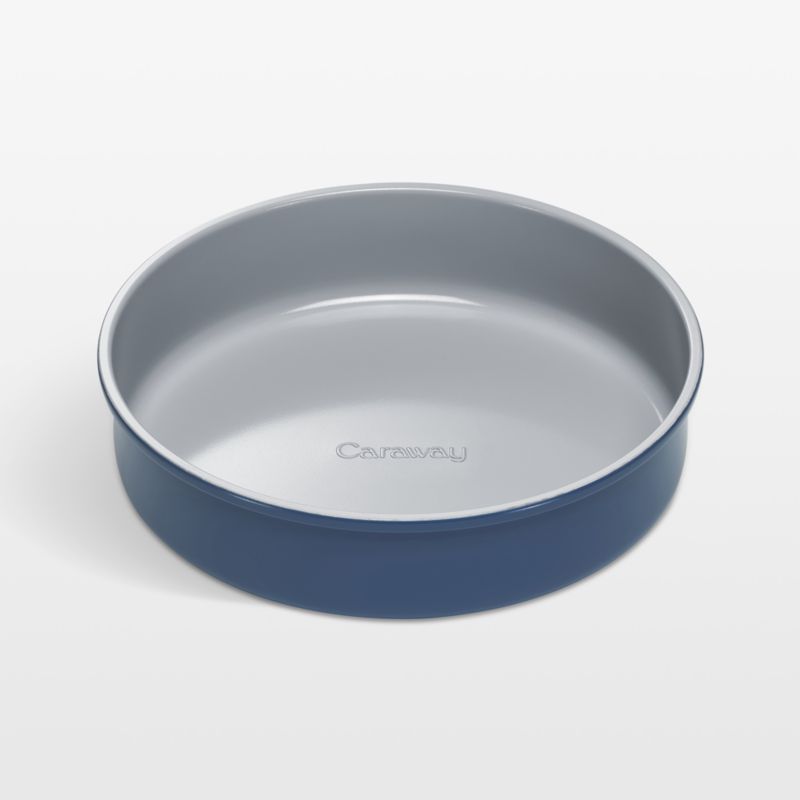 Caraway Navy Non-Stick Ceramic Round Pan | Crate & Barrel