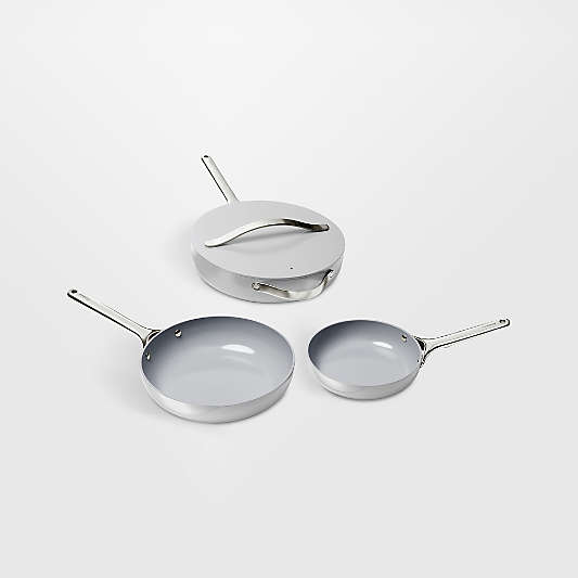 Caraway ® Grey Ceramic Non-Stick 4-Piece Fry Pan Cookware Set
