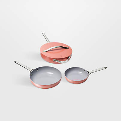 Caraway ® Perracotta Ceramic Non-Stick 4-Piece Fry Pan Cookware Set