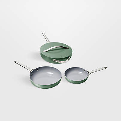 Caraway ® Sage Ceramic Non-Stick 4-Piece Fry Pan Cookware Set