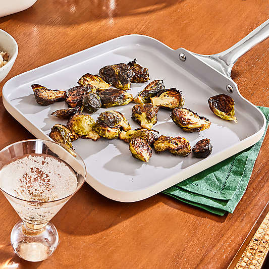 Caraway ® Cream Ceramic Non-Stick Square Griddle Pan