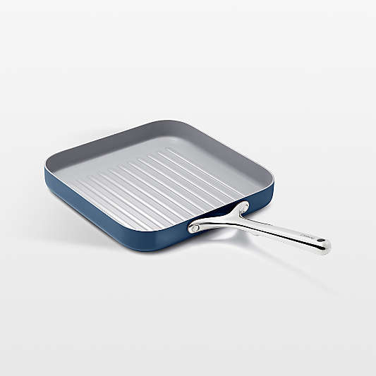 Caraway ® Navy Ceramic Non-Stick Square Grill Pan