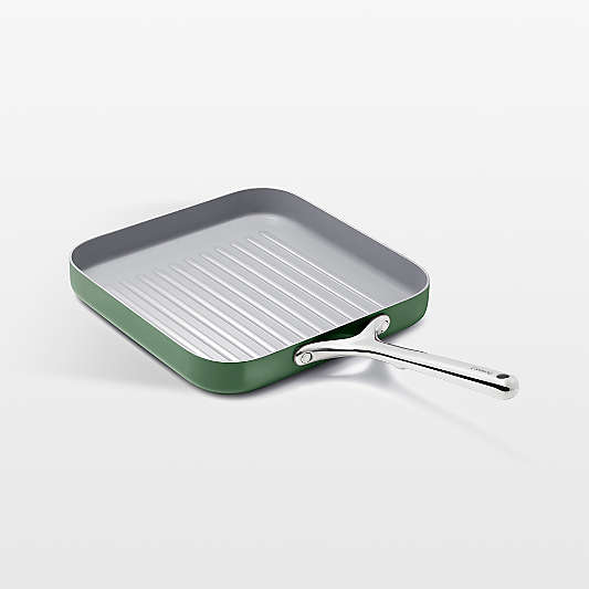 Caraway ® Sage Ceramic Non-Stick Square Grill Pan