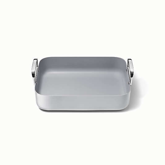 Caraway ® Grey Ceramic Non-Stick Roasting Pan with Rack