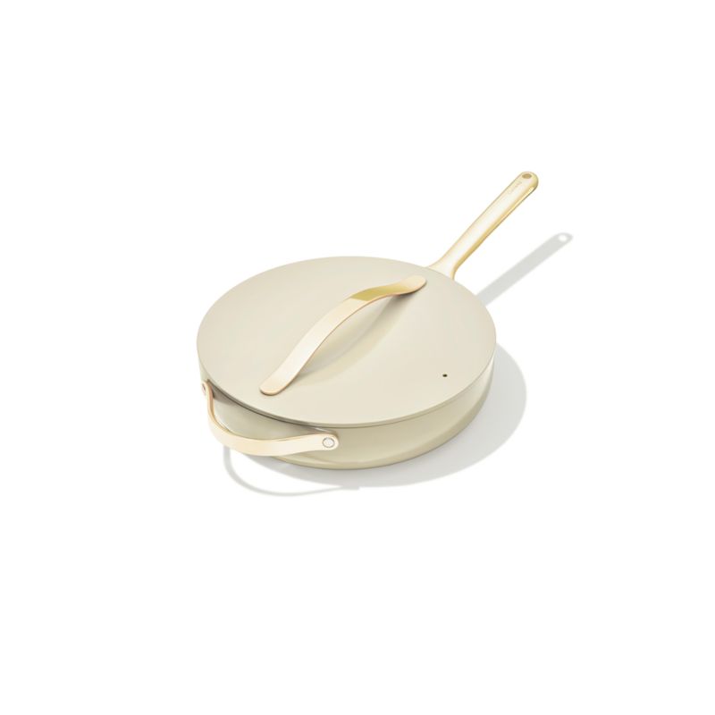 Caraway Cream Non-Stick Ceramic Saute Pan with Gold Hardware - image 7 of 7