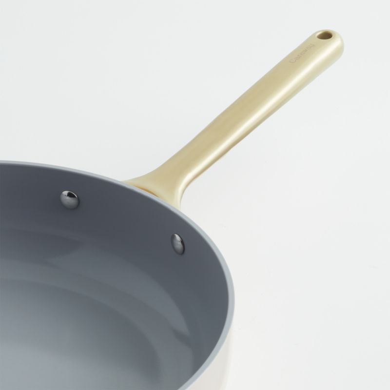 Caraway Sauté Pan in Black with Gold Handle