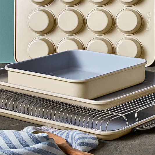 Caraway Cream Non-Stick Ceramic Square Pan