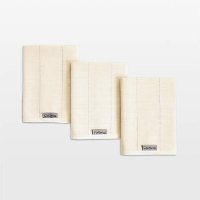 Caraway ® Organic Cotton Cream Tea Towel, Set of 3