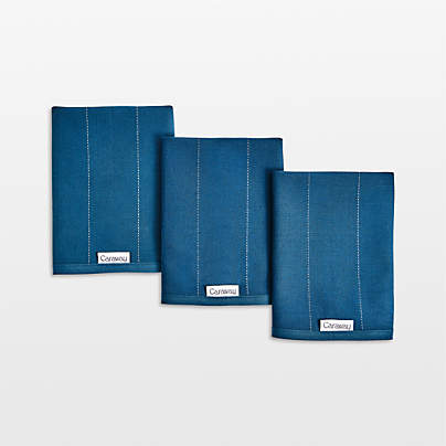 Caraway ® Organic Cotton Navy Tea Towel, Set of 3