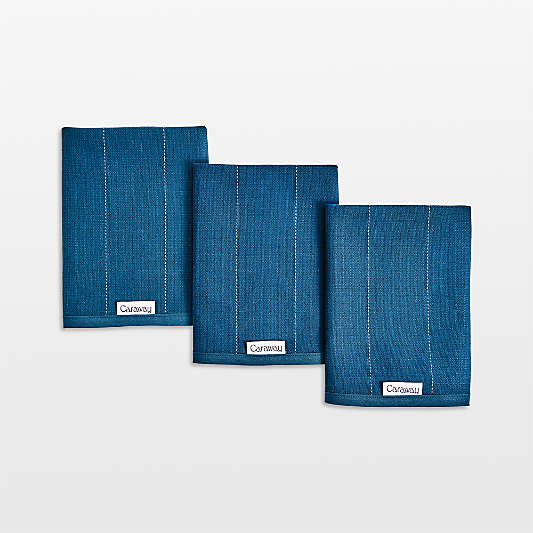 Caraway ® Organic Cotton Navy Tea Towel, Set of 3
