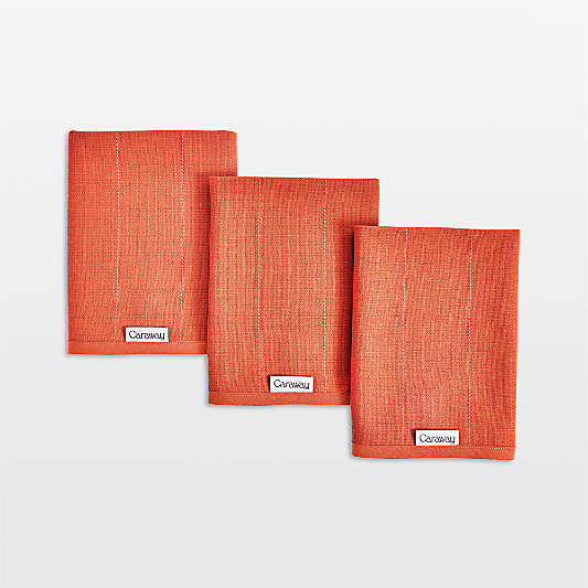 Caraway ® Organic Cotton Perracotta Tea Towel, Set of 3