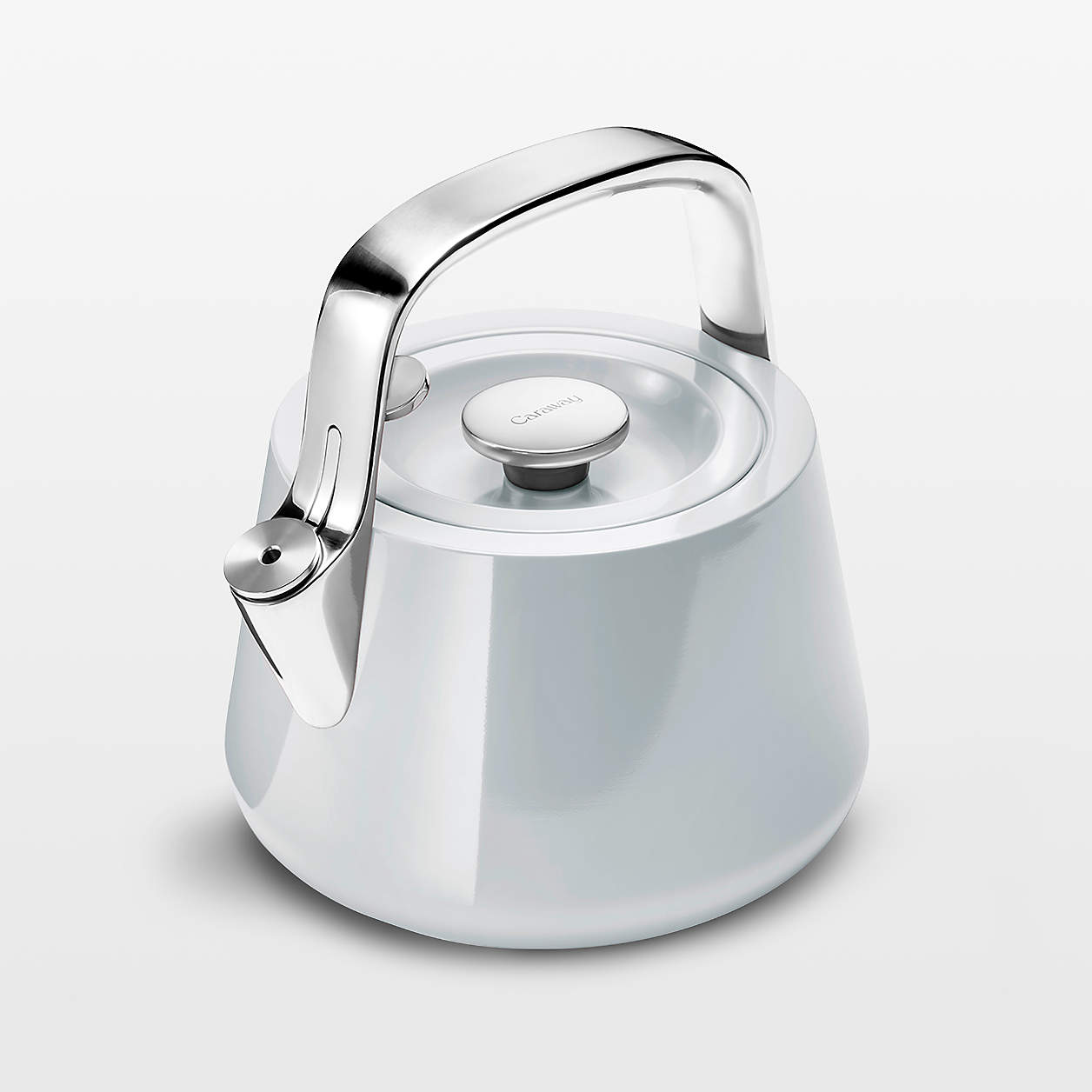 Caraway Home ® Cream Stovetop Whistling Tea Kettle with Gold Hardware