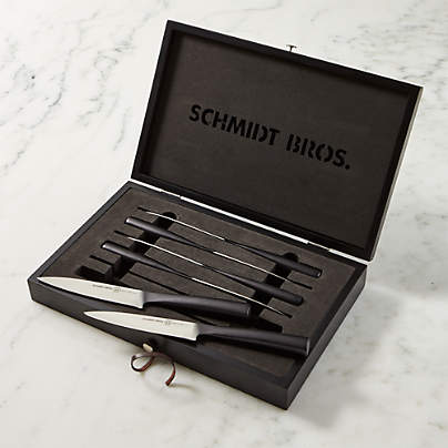 Schmidt Brothers, Brass & Walnut, 4-Pc Steak Knife Set – Schmidt Bros.