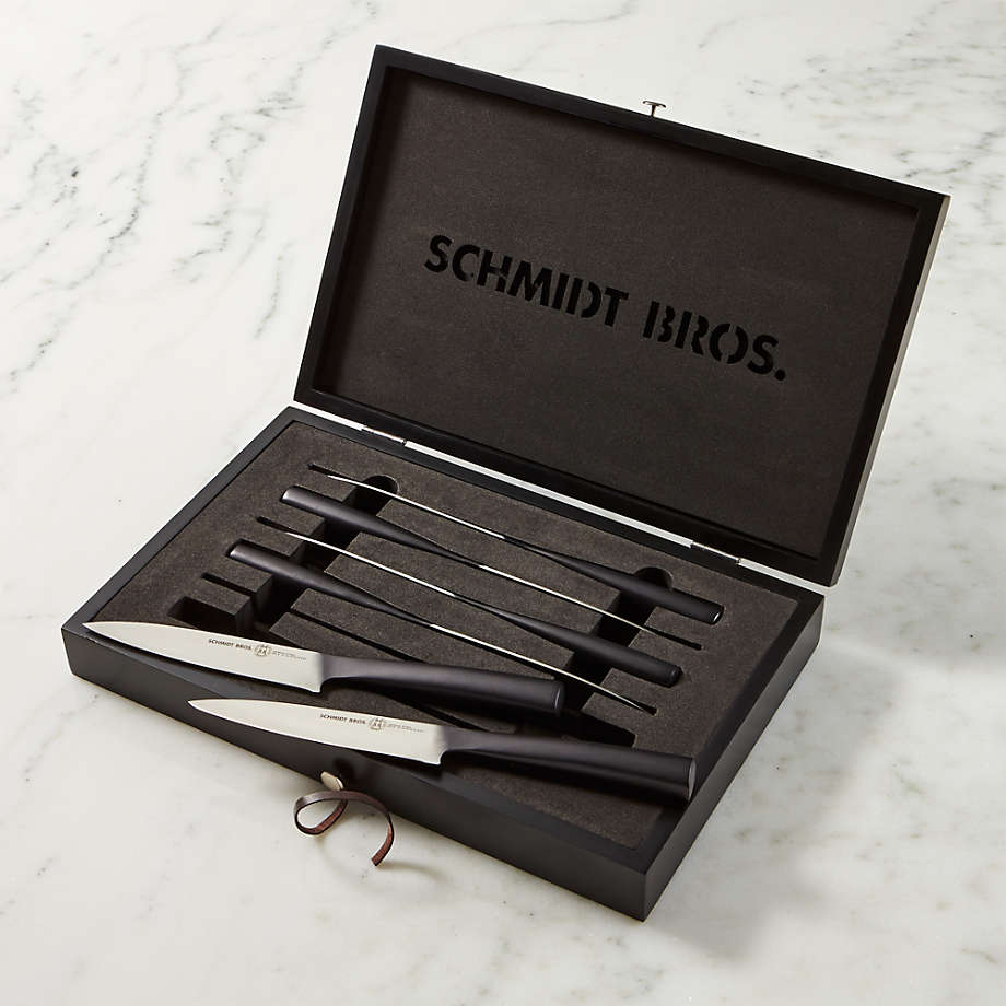 Schmidt Brothers Farmhouse Blend Jumbo Steak Knives, Set of 4 + Reviews, Crate & Barrel