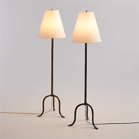 Cardiff Floor Lamps with White Shade