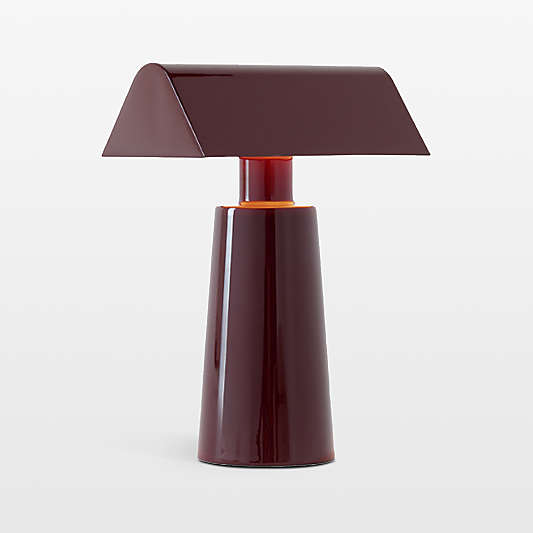 Caret Portable LED Table Lamp Burgundy