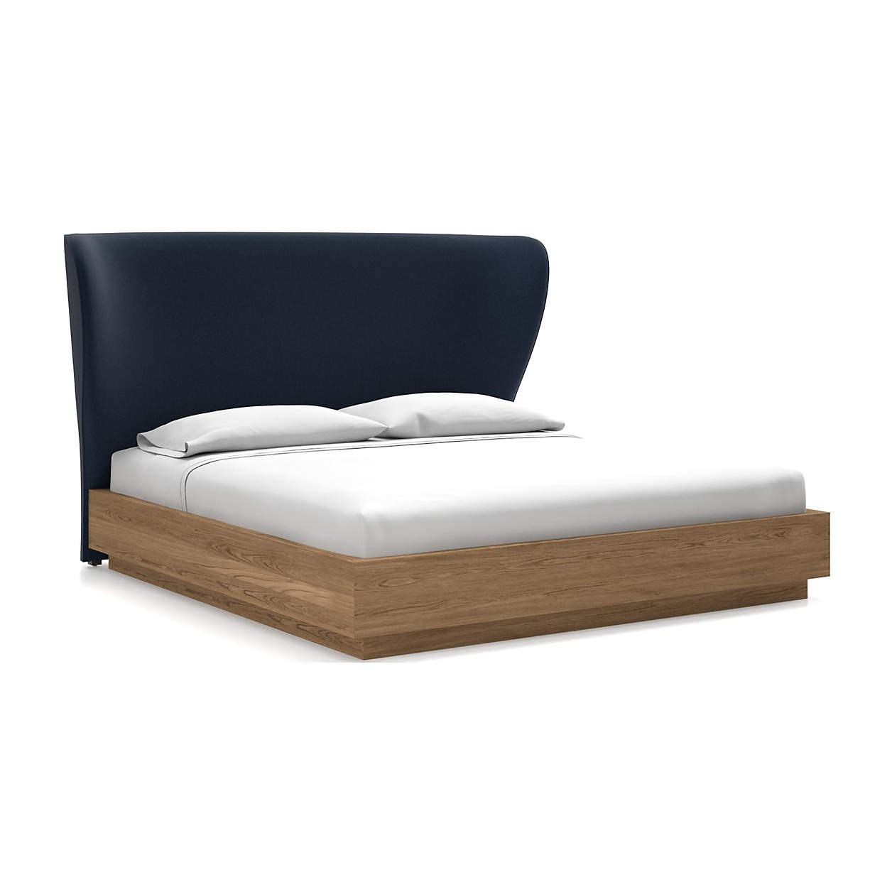 Carlie Headboard with Batten PlinthBase Bed Sapphire Crate & Barrel