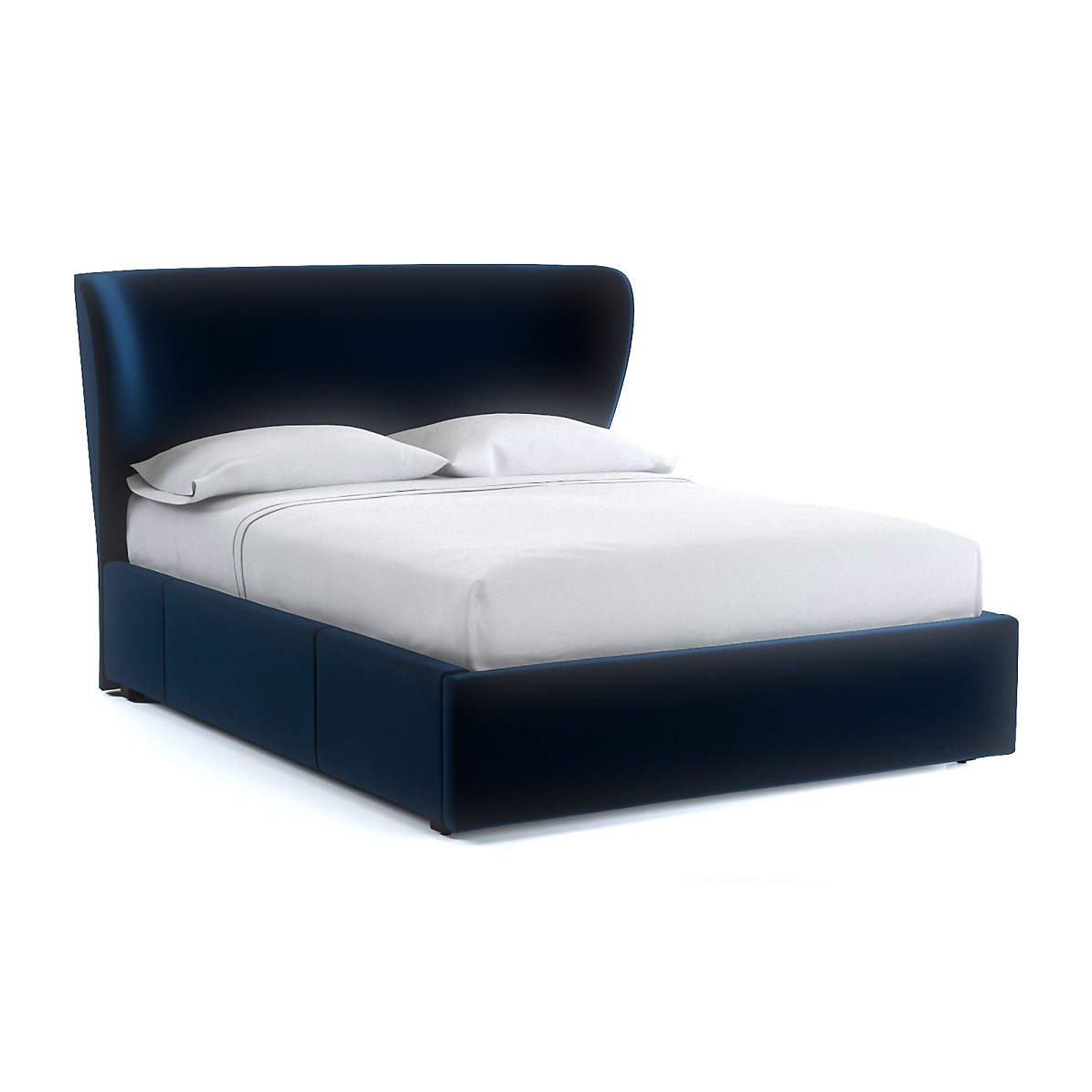 Wingback bed outlet frame queen