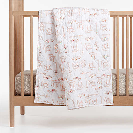 Carly Clay Baby Crib Quilt by Leanne Ford