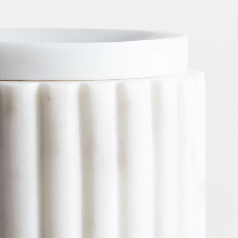 Carmen White Marble Canister