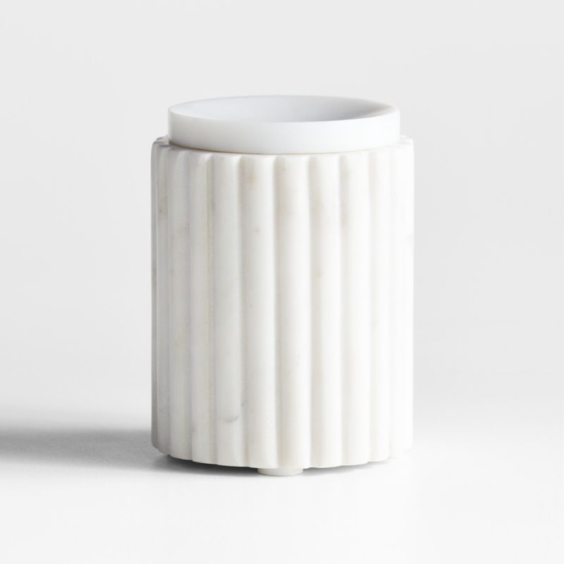 Carmen White Marble Canister