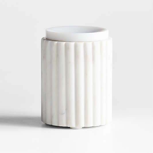 Carmen White Marble Canister