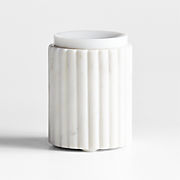 Carmen White Marble Canister