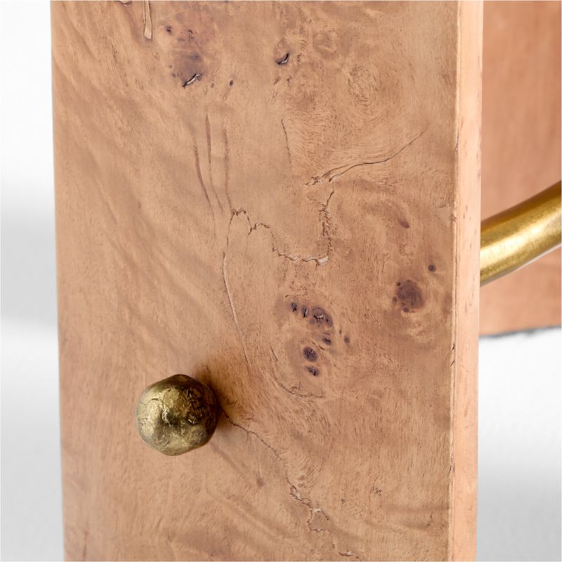 Carolina Burl Wood Swivel Counter Stool - image 3 of 4