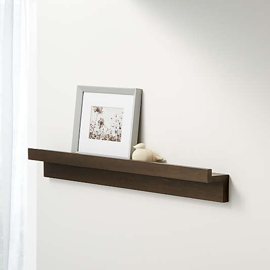 Carren 36" Floating Charcoal Ledge Shelf with Lip