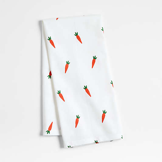 Carrot Icon Organic Cotton Dish Towel