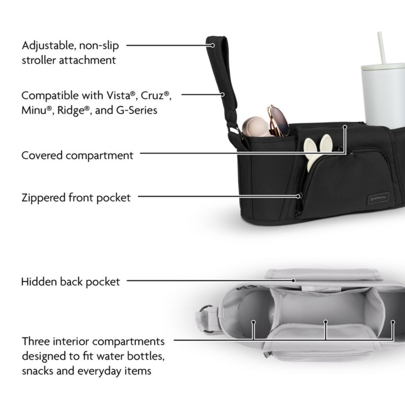 UPPAbaby Light Grey Carry-All Baby Stroller Organizer - image 8 of 9