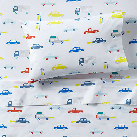 Organic Cars Toddler Sheet Set