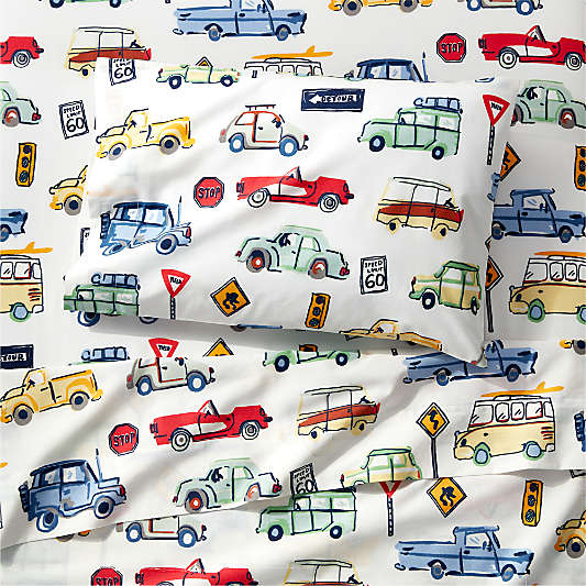 Organic Cars Toddler Sheet Set