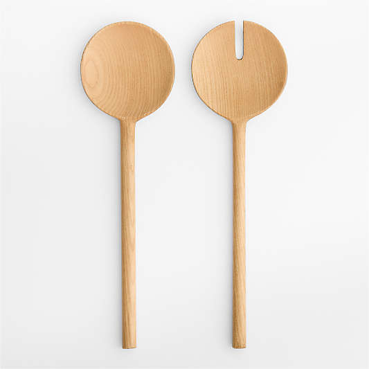 Carson Ash Wood Salad Servers, Set of 2