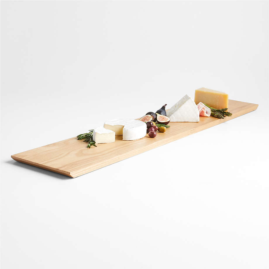 Carson 36" Ash Wood Serving Board Cheese Board Platter + Reviews | Crate & Barrel