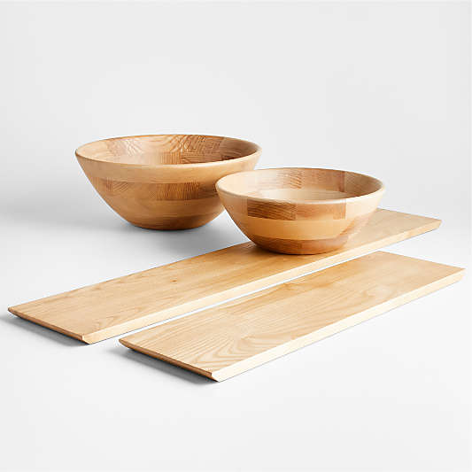 Carson 12" Ash Wood Salad Serving Bowl