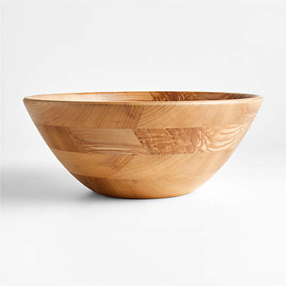 Carson 14.75" Ash Wood Salad Serving Bowl