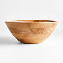 Carson 14.75" Ash Wood Salad Serving Bowl + Reviews | Crate & Barrel