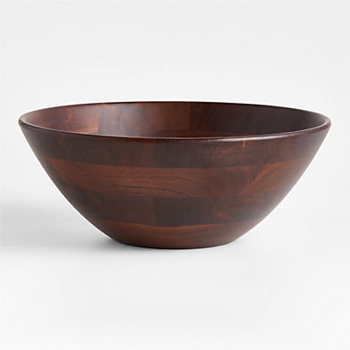 View Carson Large Dark Acacia Wood Bowl details